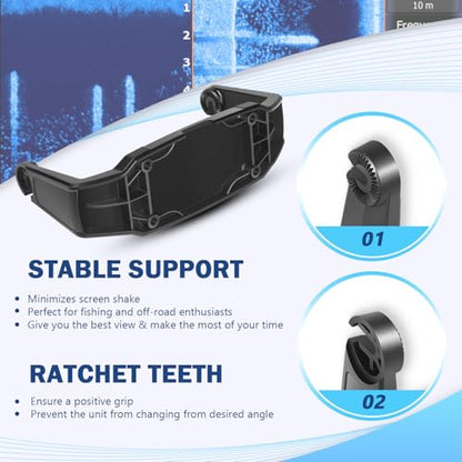 740146-1 Gimbal Bracket Mounting Bracket with Knobs Mounting Screws Fit for Helix-7 Series Fish Finders All Models - style: 740146-1
