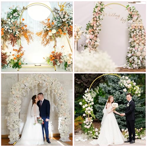 Quick Assembly 7.2FT Arch Backdrop Stand for Parties, Balloon Arch Stand, Wedding Arch Backdrop Stand, Lightweight & Sturdy for Birthday, Gradutation, Birdal Shower, Baby Shower, Anniversary, Wedding, New Year - size: 7.2FT-O