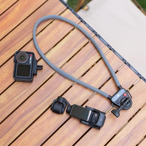 Magnetic Neck Mount for Action Camera,Magnetic Necklace Holder with Anti-Vibration Chest Strap & Quick Release,POV/Vlog Selfie Mount for Hero 13/12/11 for Insta360 Ace Pro 2 Osmo 360 Action 5Pro/4/3 - size: Black for Action Camera(Only)