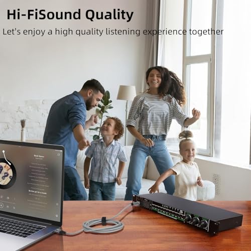 USB to 6.35mm 1/4 inch TRS Audio Stereo Cable 6.6FT,USB-A to 6.35mm Quarter inch Aux Jack Stereo Cable for Laptop, WindowsAmplifier, Mixer, Home Theater, Speaker ect - size: 6.6Feet