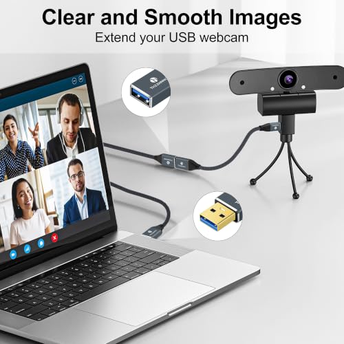 USB 3.0 Extension 6.6FT 2 Pack, USB Male to Female USB 3.0 Extender Cable for Webcam, Camera, Phone, USB hub, Mouse, Keyboard, Printer, Hard Drive, Headset - color: USB Male to Female, size: 2.0M, style: 2 Pack