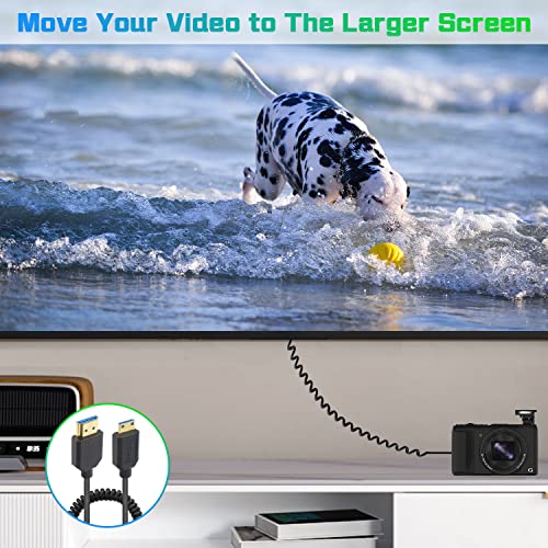 Duttek 48Gbps 8K Colied Mini HDMI to HDMI Cable 1FT- 4FT, Ultra Slim & Flexible Soft [8K@60Hz, 4K@240Hz 144Hz@120Hz] High Speed for Camera, Camcorder, Laptop, Tablet, Monitor, Raspberry Pi Zero - style: Mini hdmi to HDMI Male to Male