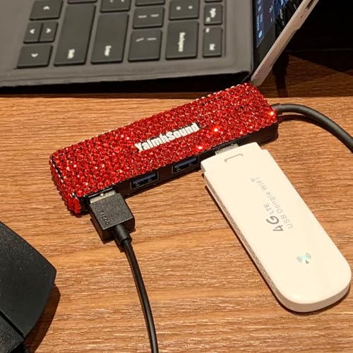 USB Splitter for Laptop, Laptop USB Port Expander, USB Hub Adapter for PC,MacBook Pro,Mac Air,Surface, Flash Drive, SSD,Gaming, Red - size: Red A+C to 4 USB