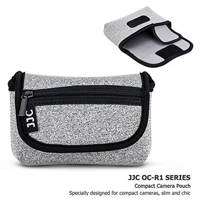 KIWIFOTOS Camera Case for SONY RX100 VI Ricoh GR IV III | without Strap,soft neoprene, anti scratches, for Canon SX740 KODAK FZ45 FZ55 H35N Camera Pouch pockets for battery, - color: Neoprene Camera Case Gray