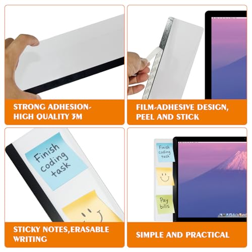Office Desk Accessories, Monitor Memo Board, Office Supplies, for Office Decor, Women Men's Sticky Note Holder, Desk Decor, Cute Desk Accessories 1pcs Transparent Left (Left, 1) - style: Left