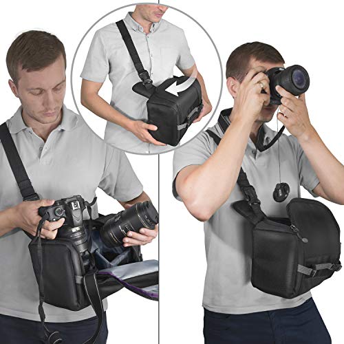 Altura Photo Camera Sling Bag DSLR - Camera Backpack for Canon, Nikon, Sony & GoPro Bag - Crossbody Camera Bag for Photographers - Camera Accessories