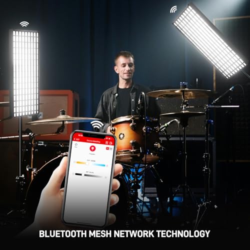 GVM 200W Bi-Color LED Light Panel, Z200B Ultra-Thin Expandable Soft Video Light 2700K–6800K CRI 97+, Modular Zipper Design, App & DMX Control Photography Light for Studio, Film & Live Streaming - size: Z200B