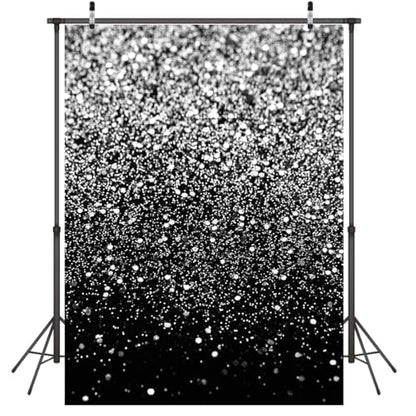 Black and Silver Backdrop Silver Glitter Backdrop for Photography Wedding Birthday Baby Shower Party Photo Studio 5x7FT FW18 - color: Silver, size: 5x7FT