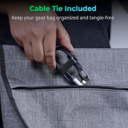 SMALLRIG USB4 40Gbps USB-C Cable, 240W Fast Charging & 8K@60Hz Video & 40Gbps Data Transfer, 60cm/23.6in Straight to Angled Connectors with Cable Tie, for MacBook for iPad Pro for iPhone - 5076 - size: 23.6 in (60 cm), style: Straight to Angled