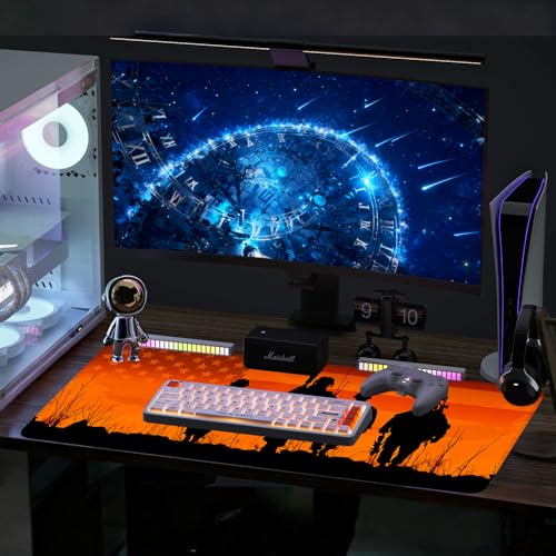 Mouse Pad, Large Anti-Slip with Stitched Edges Desk Mat Desktop Laptop Computer Desk Keyboard Mat,Table Protector Blotter Mat (Soldier, 35.4" x 15.7") - color: Soldier, size: 35.4" x 15.7"