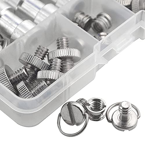 30Pack Camera Screw Set 1/4 Inch and 3/8 Inch Threaded Screws Adapter Hot Shoe Adapter Mount Set for Camera/Tripod/Mono-pod/Light Stand - style: Adapter-30P