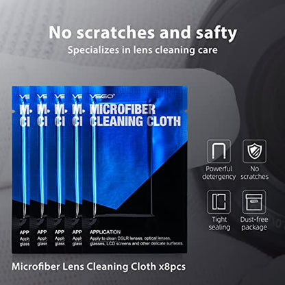 VSGO 11-in-1 Mirrorless Camera Cleaning Kit for Canon,Nikon,Sony,Samsung,Fuji DSLR Cameras, Air Blower Lens Cleaning Pen Microfiber Cloth and Portable Bottle Included (VS-A8E) - size: VS-A8E-for Lens