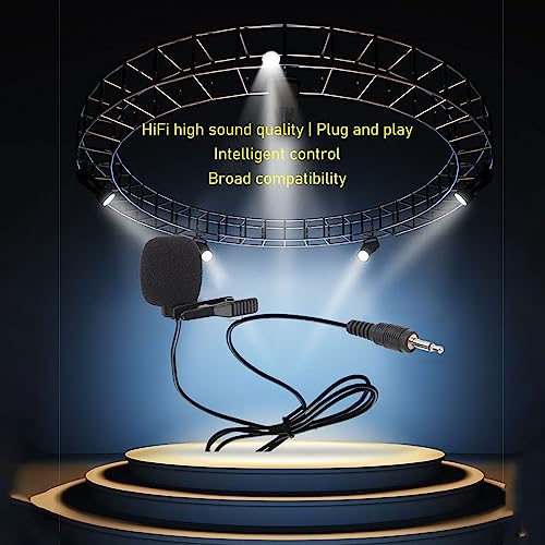 Lavalier Microphone, 2PCS Noise Cancelling Clip on Omnidirectional Condenser Mic for 3.5mm Laptop Recording