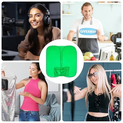 Portable Backdrop Shield – Foldable Chair Screen, Double Sided Background, Wrinkless Resistant Fabric with Secure Fastening Feature | Perfect Video Streaming Calls Home Office Production Use