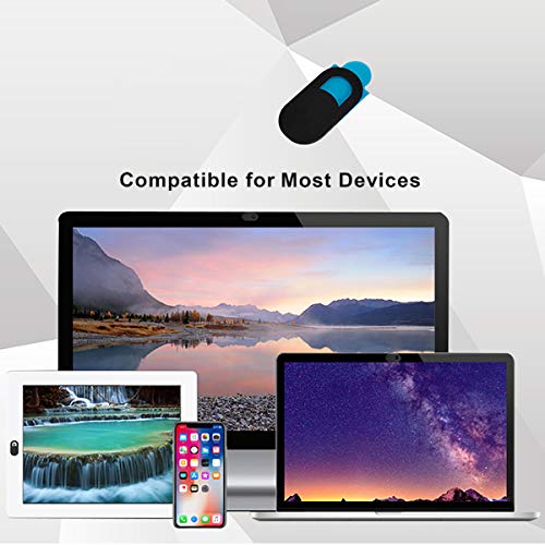 SIREG Webcam Cover Slide Ultra Thin - Cute Pink & Black Web Camera Cover fits Laptop,Tablet,Computer, Smartphone, Protect Your Privacy and Security,Strong Adhesive