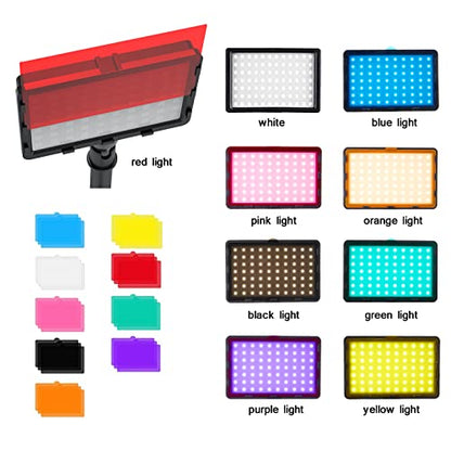 2 Pack Streaming Key Light with Desk Stand C-Clamp Stand Dimmable Video Panel Light for Video Recording Conference Webcam Laptop Zoom