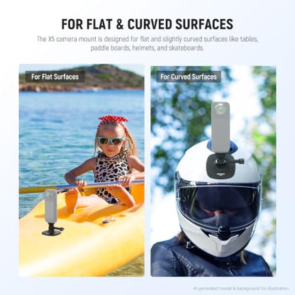 NEEWER Adhesive Mount Compatible with Insta 360 GoPro DJI AKASO Action Camera, 180° Tilt Flexible Car Helmet Holder Base Adapter for POV Video Recording Live Streaming, for 1/4" Accessories, CA159 - style: CA159（1-Pack）