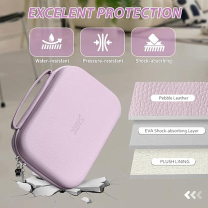 Hard Storage Case Compatible with Fujifilm Instax Mini 12/11/90/SQ1/SQ40/EVO Instant Camera, Holds Fuji Film & Accessories with 3 Dividers,Ideal for Home & Travel (Purple) - color: Purple