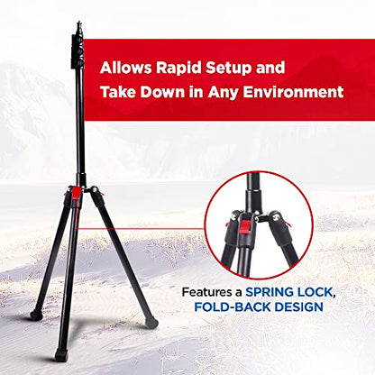 Vidpro ST-90 VentureMaxx Professional 90-Inch Adjustable Stand - Lightweight Tripod Compatible with Cameras Camcorders Smartphones Ring Lights Microphones & More Includes Ball Head & Clamp