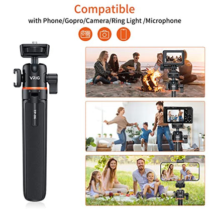 VRIG 21.6" Extension Pole Tripod for DJI Osmo Pocket 4/3,Insta360 Luna Ultra, Mini Selfie Stick Tripod Stand Handle Grip for Insta360 X5,Xtra Muse Webcam Canon G7X Mark III Sony Cameras Vlogging - color: A0031
