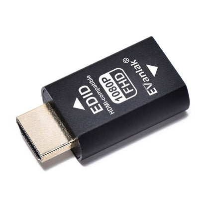 EVanlak Hdmi Edid Emulator Passthrough 3rd Generrtion Premium Aluminum Eliminated Emulator Adapter Work with Mac Thunderbolt to HDMI Switches/Extender/AV Receiver/Video Splitters-1920X1080@59hz - color: HDMI EDID 1080-1P