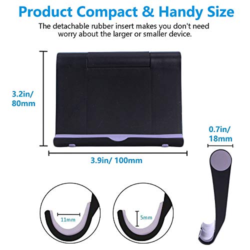 VOVIGGOL 4 Pack Cell Phone Stand for Desk, Foldable Cell Phone Holder Mobile Stand Phone Dock, Adjustable Tablet Stand Holder Compatible with iPhone 12 Pro 11 Xs X 8 iPad Samsung (Black & White) - color: 2 Black & 2 White