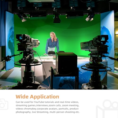 7.87ft x 13.12ft Large Green Screen Backdrop with Stand, Foldable Frame for Group Photo Backdrop, YouTube Creators, Streamers, Studio Photography, Video Shooting, Live Streaming & Gaming