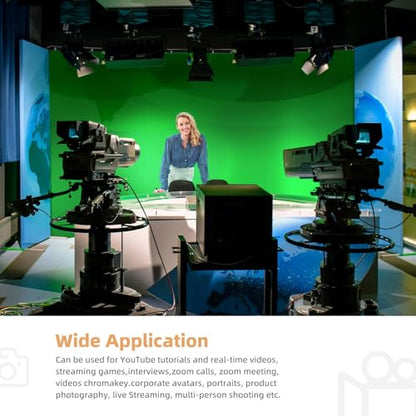 7.87ft x 13.12ft Large Green Screen Backdrop with Stand, Foldable Frame for Group Photo Backdrop, YouTube Creators, Streamers, Studio Photography, Video Shooting, Live Streaming & Gaming