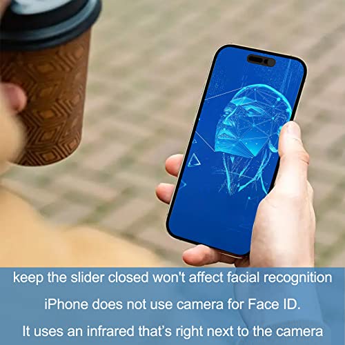 Front Camera Cover,Webcam Cover Compatible for iPhone 14Pro/14 Pro Max,Protect Privacy and Security,Not Affect Face ID, Strong Adhesive-2 Pack-Black - color: Black
