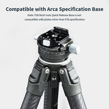 ULANZI F38 Multi-Hole Camera Quick Release Plate Kit, w 1/4" to 3/8" Screw Thread, Quick Release System QR Plate Camera Tripod Mount Adapter for Sony Canon Monopod DSLR Stabilizer Slider DJI - size: F38 Pro