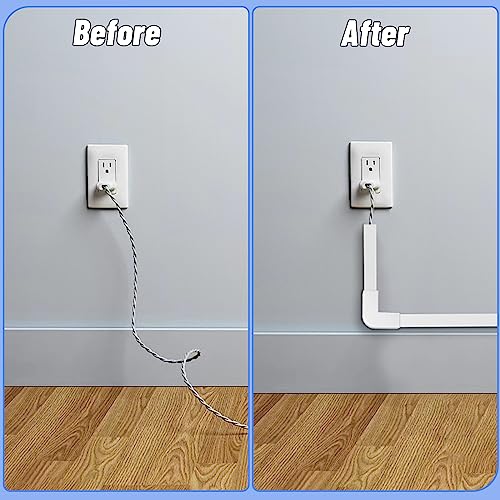 Cord Cover Raceway Kit, 628 in Cable Cover Channel, Paintable Cord Concealer System Cable Hider, Cord Wires, Hiding Wall Mount TV Powers Cords in Home Office, 40 X L15.7in X W0.95in X H0.55in - size: 40 X L15.7in