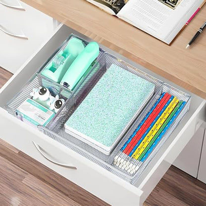 Green Office Desk Accessories, Green Office Supplies Set, Desk Drawer Organizer,Stapler and Tape Dispenser Set,Tape,Staple Remover, Staples, Paper Clips, Scissor and Sticky Note - color: Green
