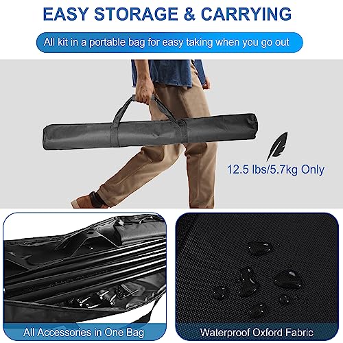 FUDESY Backdrop Banner Stand, 10x8ft Heavy Duty Display Frame, Adjustable Metal Telescopic Tube, Step and Repeat Background Stand Kit for Trade Show, Photography Photo Booth, Party, with Sandbags - size: 8x10ft