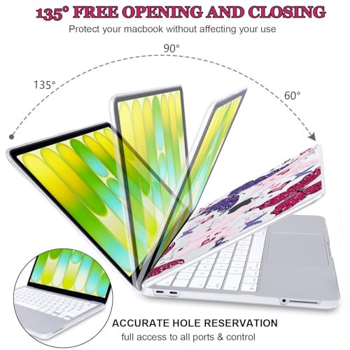Love Butterfly Pattern Hard Case for 2026 MacBook Neo 13 A18 Pro A3404 Full Protective Kit with Keyboard Cover Screen Protector Dust Plugs Webcam Cover - color: Love Butterfly