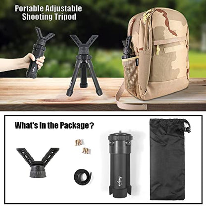 HUNTPAL Portable Shooting Stick Tripod Gun Rest | Portable, Adjustable Height, Compact Aluminum Construction, For Range Table Shooting Target Practice - color: Tripod-601: 6.1"-7.9"