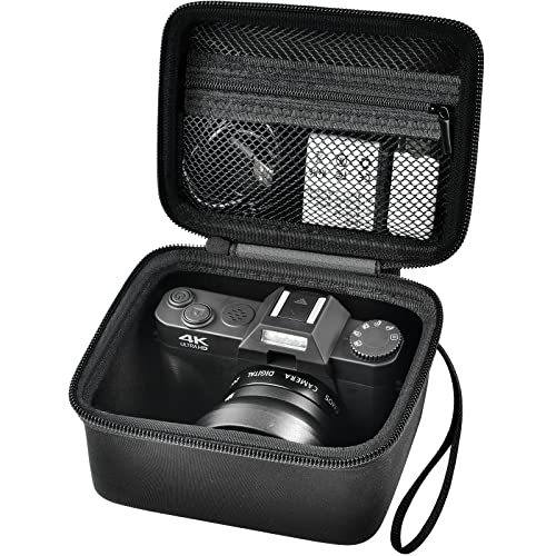Comecase Vlogging Camera Case Compatible with for Duluvulu/for VJIANGER/for JGIPL/for TEBNGIHNM 4K Digital Cameras for Youtube. Vlog Camera Carrying Storage Interior: 5×3.8×3.2" (Box Only) - color: Black, size: M