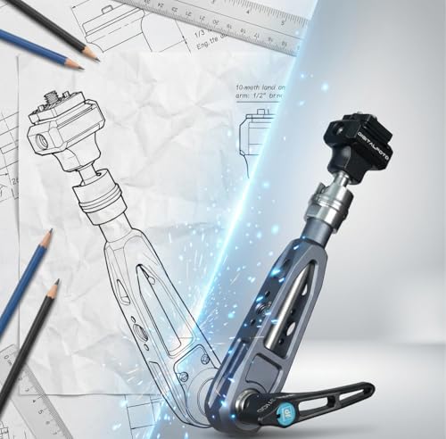 DF DIGITALFOTO 11" Magic Arm with F22 Quick Release, Elegant Strength Magic Arm with 1/4" 3/8" Thread Screw 360° Ball Heads for Monitor,Flash,Light,Camera Cage,Max Load Capacity 5kg (Starship Gray) - color: Starship Gray