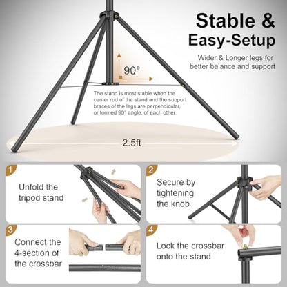 LINCO Lincostore Backdrop Support Stand Kit 10x7.1ft Adjustable Photography Studio Photo Background Support System with Carrying Bag for Green Screen Muslin, 4173-U (10ft Wide 7.1ft high) - size: 10ft wide 7.1ft high