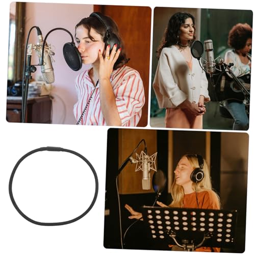 PRETYZOOM 10pcs Microphone Clamp Holder Rubber Elastic Bands Shockproof Mount for Condenser Mic Desk Stand - size: 11.50X11.50X0.50CM