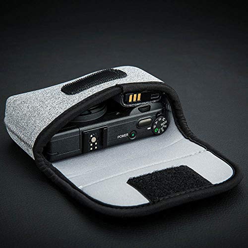 JJC Compact Camera Case Travel Pouch Sleeve for Sony ZV-1 II ZV1II ZV1F ZV-1F ZV1 RX100 VII VI VA Canon G7X G5X G9X SX740 Ricoh GR IV III Olympus TG-7 TG-6 TG-5 TG-4 Fujifilm XP130 XP140 XP90 & More - color: Grey