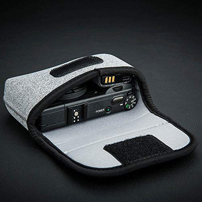 JJC Compact Camera Case Pouch for Sony DSC-W830 W810 W800 Canon SX620, Grey | for Sony RX100 VII VI VA IV Kodak Ektar H35N Pixpro FZ45 Canon SX610 SX720 ELPH 190 ELPH 180 & More, Neoprene Material - color: Grey