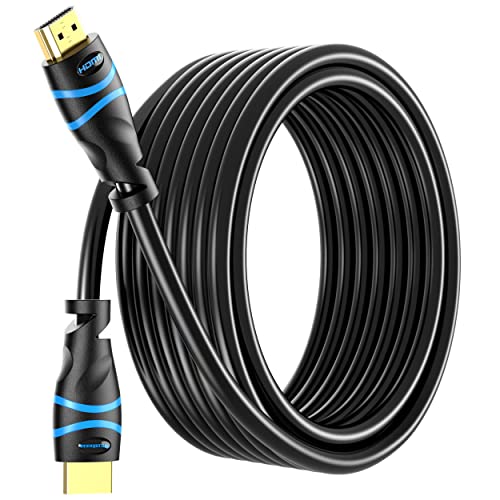 BlueRigger 4K HDMI Cable 50 FT (4K 30Hz, 18Gbps HDMI Cord, HDR10, in-Wall CL3 Rated, High Speed, HDCP2.2, eARC) - Long HDMI Cable compatible with Home Theatre, HDTV, Gaming Consoles, Streaming Devices - size: 50FT