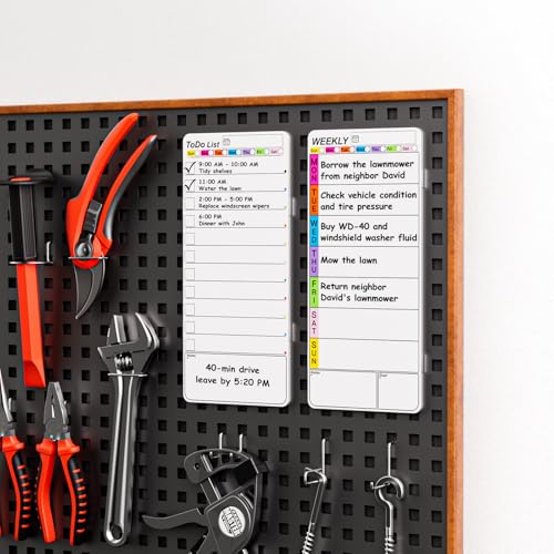 Magnetic Monitor Memo Board, Dry Erase Whiteboard Weekly Planner and Daily to Do List Note Board Set for Monitor Side/Fridge/Home/School/Office with Markers