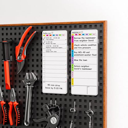 Magnetic Monitor Memo Board, Dry Erase Whiteboard Weekly Planner and Daily to Do List Note Board Set for Monitor Side/Fridge/Home/School/Office with Markers