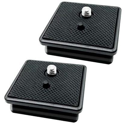 2 Pack 41mm Tripod Quick Release Plate Camera Mounting Adapter, QR Plate Camera Tripod Ball Head Parts Replacement Compatible with Sunpak Kalimar Zomei Tripod Mount 1 5/8’’ - size: 41mm
