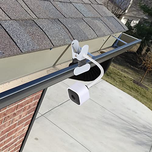iTODOS 2 Pack Flexible Clip Clamp Mount - Compatible with Blink Mini, Outdoor (3rd Gen) XT3, XT, XT2, Indoor - 8 Inch Flexible Gooseneck Arm - Attach Camera Anywhere - size: Blink Flexible Clamp Mount White