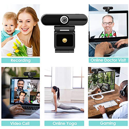 UHD 4K Webcam with Microphone: 8MP USB Computer Web Camera with Privacy Shutter and Tripod, External Webcam Pro Streaming Webcams PC Cam w/Mic Noise Reduction for Winsdows Mac OS Desktop Laptop - style: 4K Webcam with Cover & Tripod