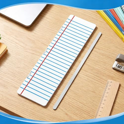 Marspark Back to School Magnetic Monitor Memo Board 11.42 x 3.54 Inches Plastic Notebook with Magnets Adhesive Strips Clear Screen Message Holder for Computer Monitors Office Classroom Supplies