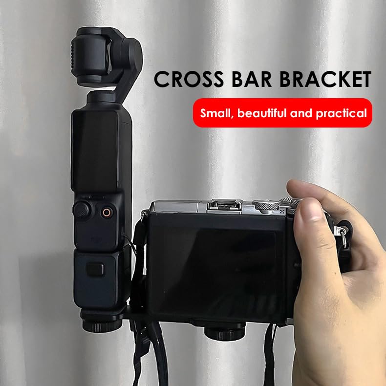 Triple Cold Shoe Mounts Plate Microphone Led Video Light Extension Bracket Microphone Stand Rig Compatible for DJI OSMO Mobile 3 2 OM 4 Zhiyun Smooth 4/Feiyu Vimble 2 Gimbal Stabilizer - color: ST-002-1