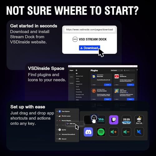 Macro Pad, Streaming Deck Stream Controller Soundboard Keypad, Programmable Keys USB Shortcut Keyboard for Gamer Streamer, Audio Mixer for OBS, YouTube, Office Desk Setup, PC, Mac - color: White